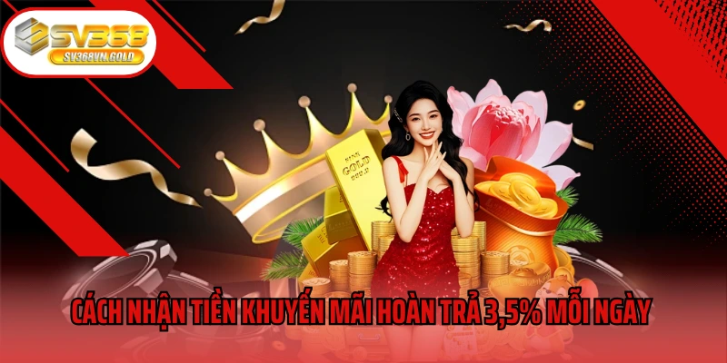 Nhận tiền từ khuyến mãi hoàn trả 3,5% mỗi ngày như thế nào