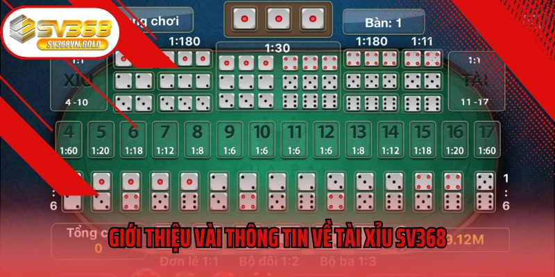 Giới thiệu vài thông tin về Tài xỉu SV368